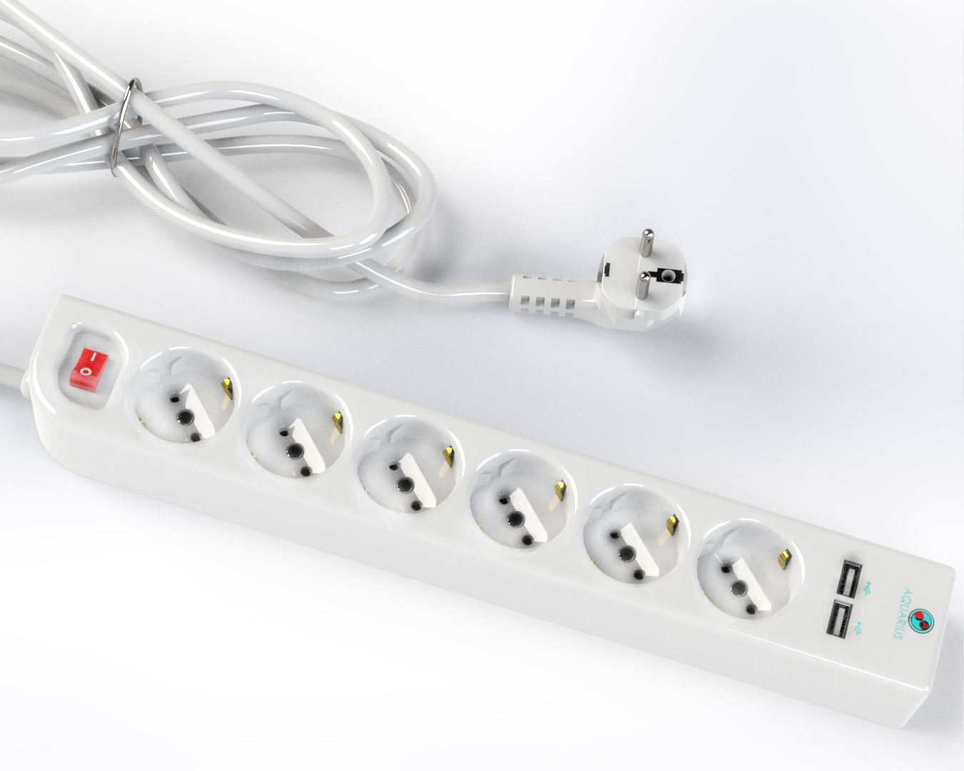 USB 2.0端口多功能插头插座插排